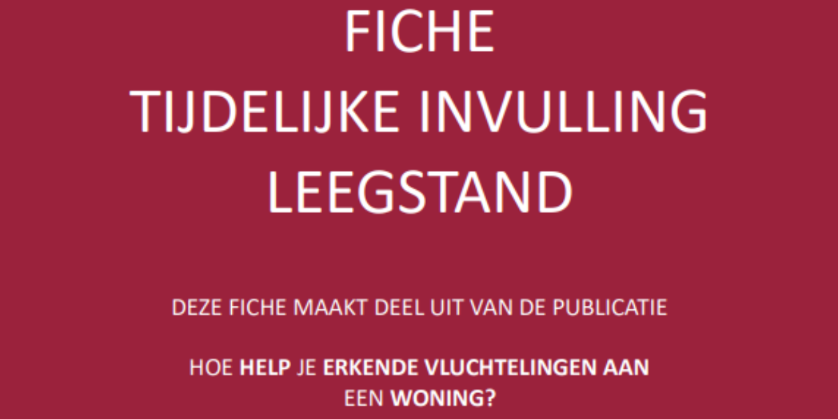 Fiche Tijdelijke Invulling Leegstand